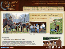 Tablet Screenshot of horseshoecanyonduderanch.com